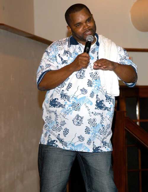 Anthony Johnson as a stand-up comedian.